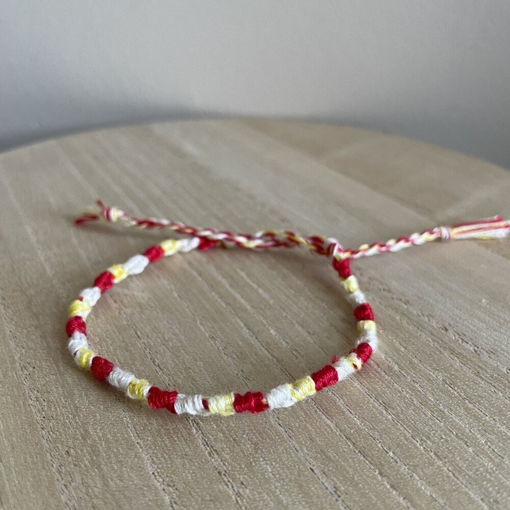 Eda Bracelet, anklet, trendy, comfortable, tie, embroidery thread, woven, gift,